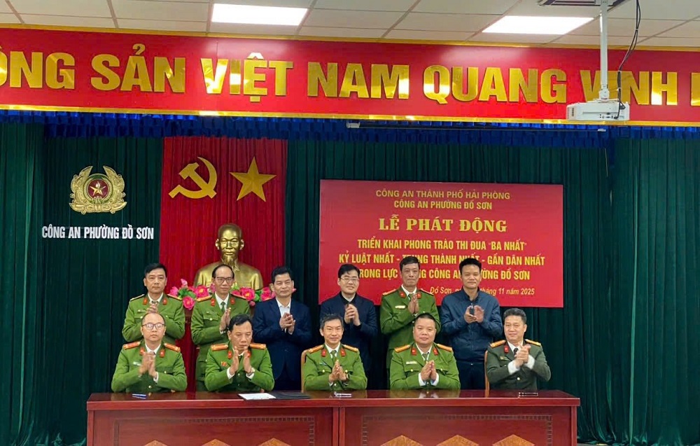 Công an phường Đồ Sơn phát động phong trào thi đua “Ba Nhất”